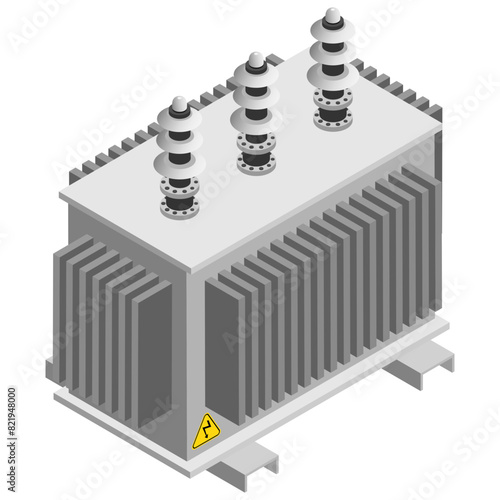 Isometric Power Distribution Transformer