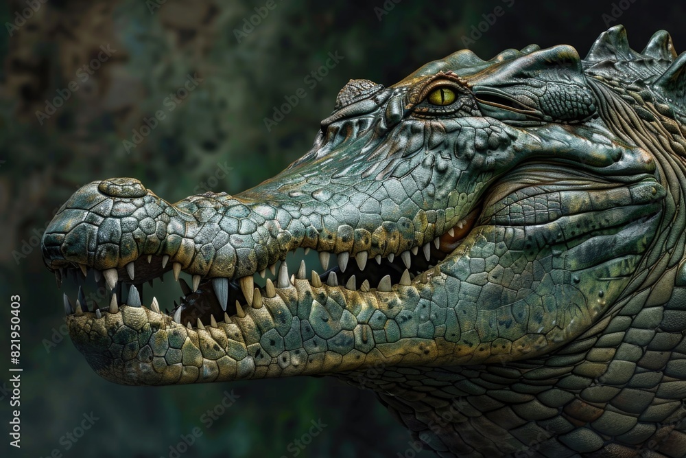 Close up of an alligator's head with its mouth open. Suitable for wildlife and nature themes Close up of an alligator's head with its mouth open. Suitable for wildlife and nature themes