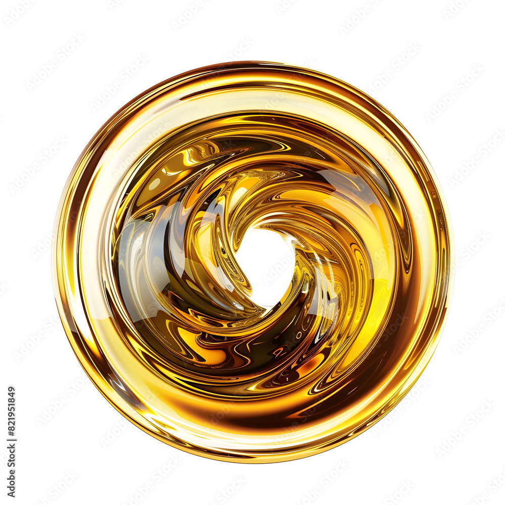 Yellow Engine oil swirl, whirlpool isolated on a white background Yellow Engine oil swirl, whirlpool isolated on a white background