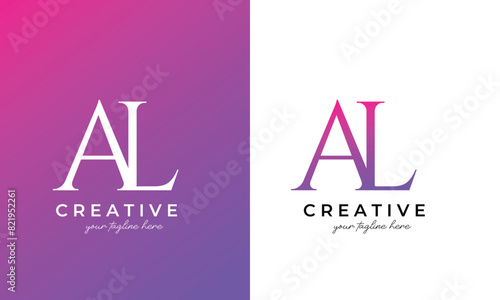 al logo or al letter logo design for business and company