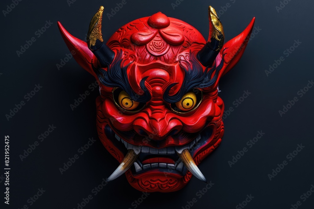 Fototapeta premium Red Oni Mask for Japanese Festival or Ceremony