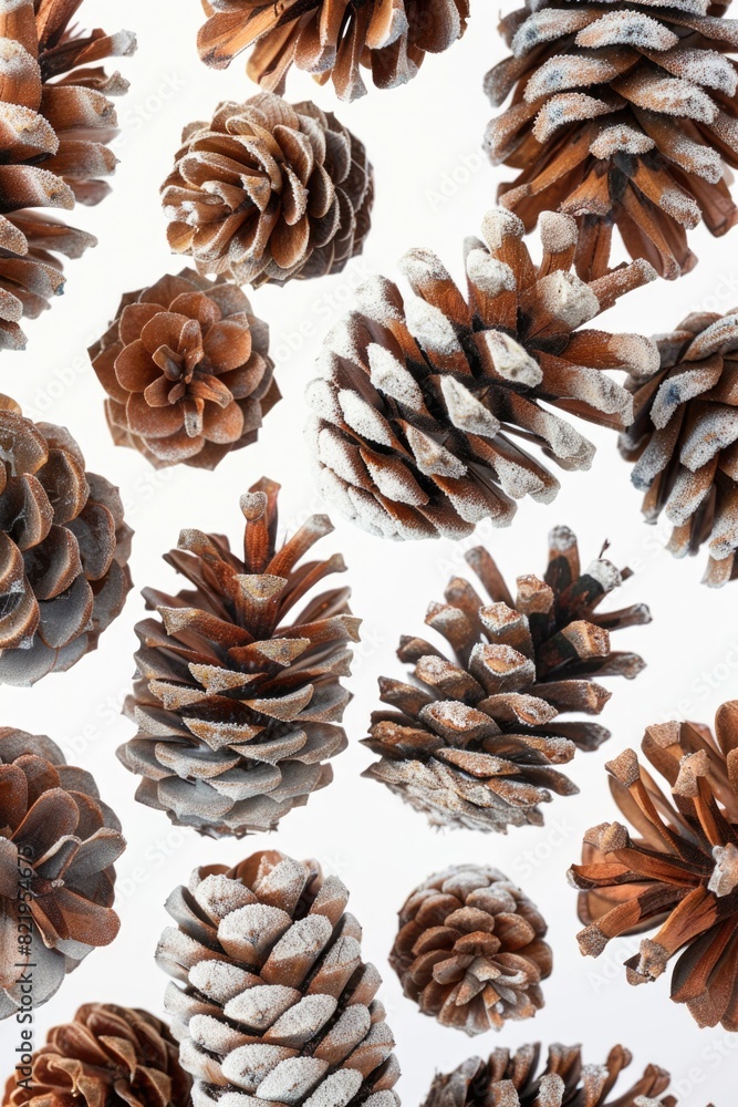 Pine cones arranged neatly on a table, suitable for home decor projects Pine cones arranged neatly on a table, suitable for home decor projects