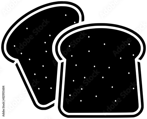 bakery illustration toast silhouette wheat logo food icon loaf outline breakfast bread meal slice snack sliced grain bake cereal shape nutrition flour bun for vector graphic background