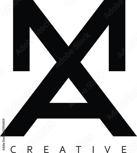 MA or MAX letter modern logo design