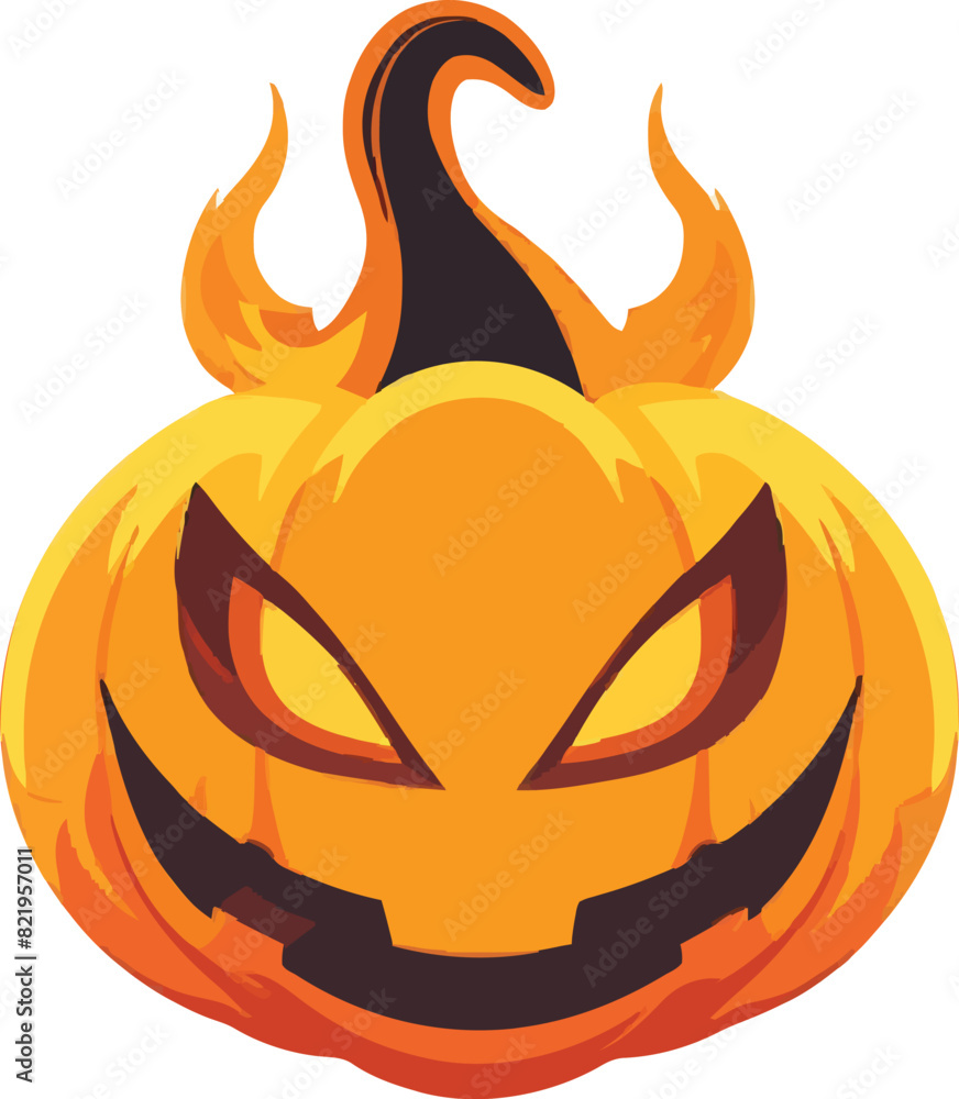 Fototapeta premium Halloween pumkin icon. vector illustration.