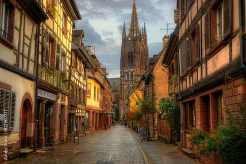 Strasbourg Cathedral towering over the picturesque Petite France district