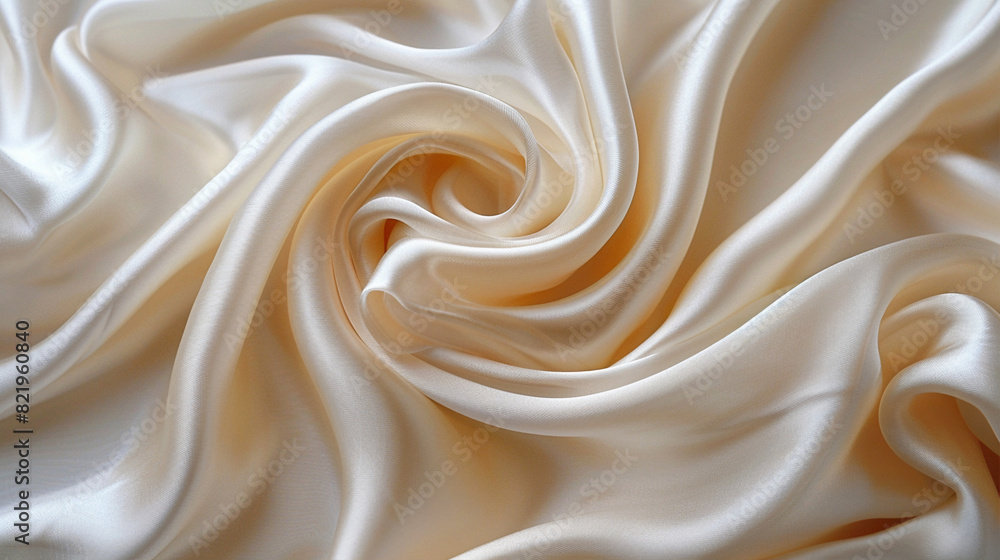 Silk fabric background, wavy folds of fabric. Generative AI Silk fabric background, wavy folds of fabric. Generative AI