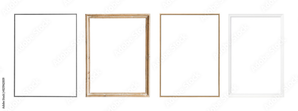 Picture frame png element set on transparent background Picture frame png element set on transparent background