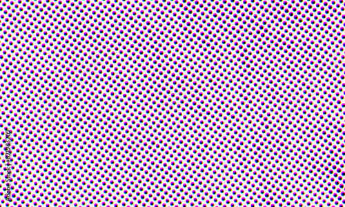 CMYK Color Halftone Dots Abstract Pattern Retro Pop Art 80s Comic Print Close Up Wallpaper Texture
