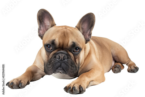 Since the background is transparent, the focus is entirely on the French Bulldog itself © jirawat
