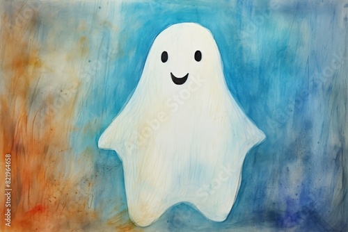 childlike drawing of ghost illustration