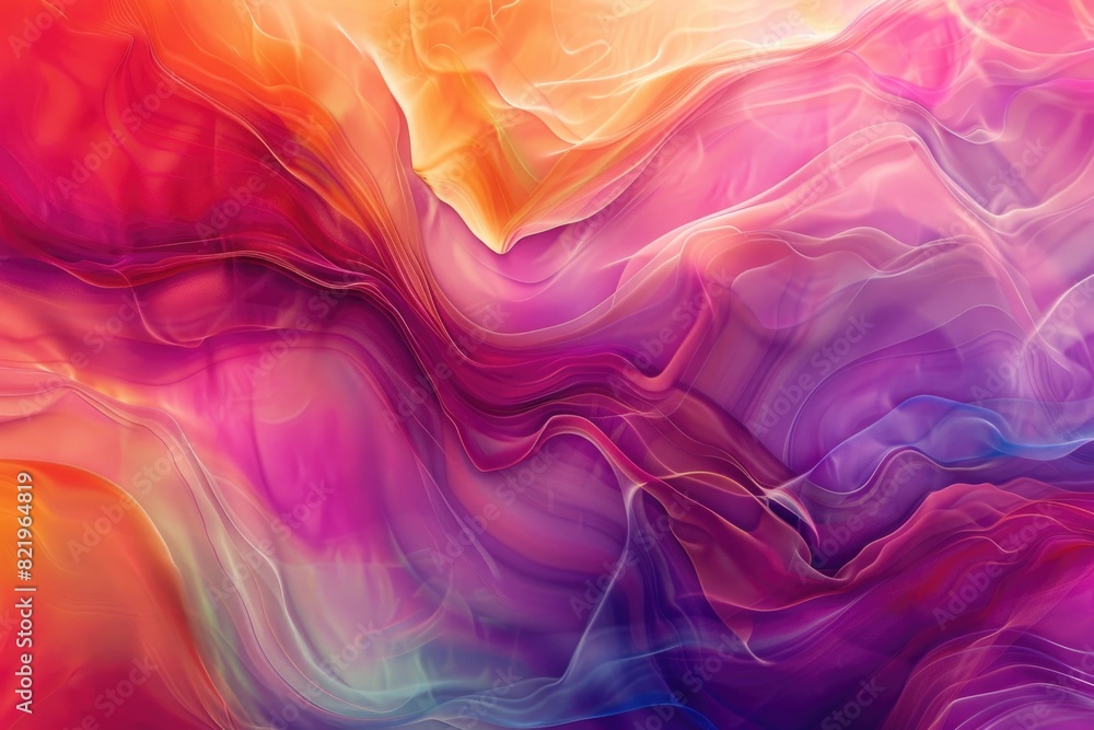 Obraz premium Vibrant abstract painting of a colorful wave. Suitable for various design projects