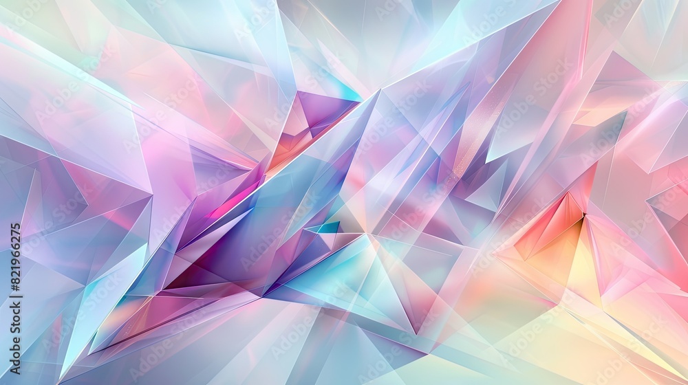 Abstract geometric shapes in iridescent holographic colors blending seamlessly Abstract geometric shapes in iridescent holographic colors blending seamlessly