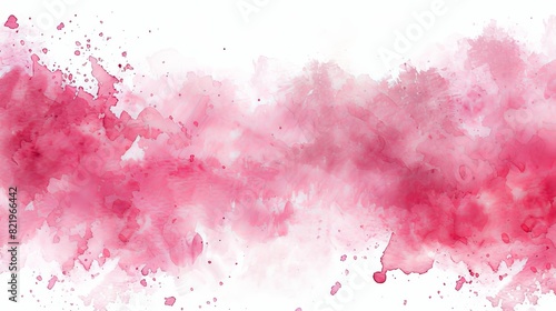 A pink watercolor splash on a white background. This was drawn by hand from a watercolor.