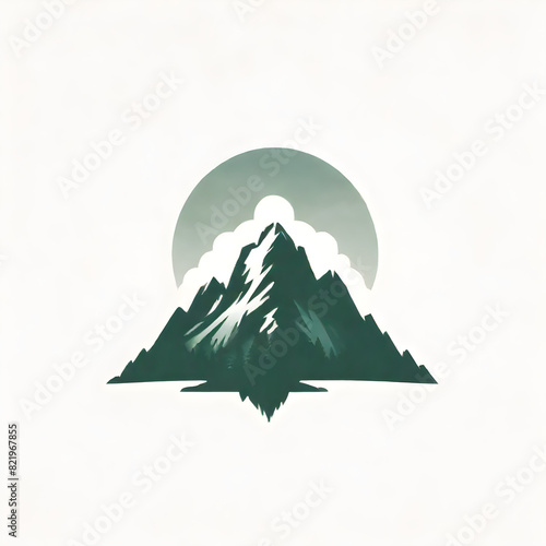 Illustration of mountain landscape.