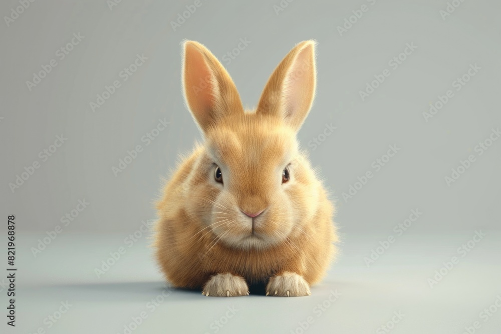 Obraz premium A cute brown rabbit sitting on a table, suitable for various projects