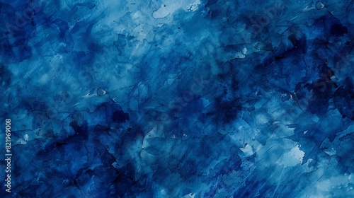 Dark blue grunge texture for background and banner with abstract watercolor paint background