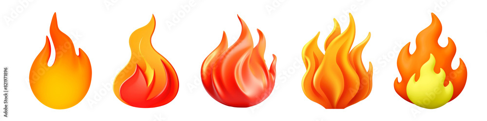 3d flame png element set on transparent background 3d flame png element set on transparent background