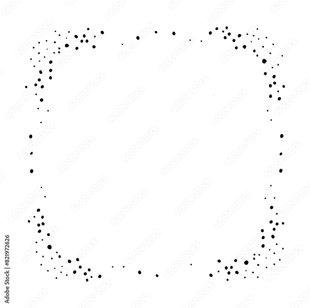 Dense black dots. Small circle frame with dense black dots on white background. Vector illustration.
Dense black dots. Small circle frame with dense black dots on white background. Vector illustration.