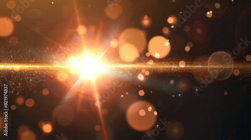PNG sticker with lens flare effect, transparent background