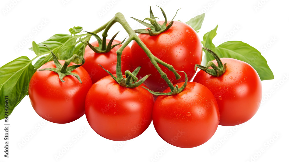 Fresh Delicious Tomatoes Isolated on Transparent Background, PNG, Cut Out. Fresh Delicious Tomatoes Isolated on Transparent Background, PNG, Cut Out.