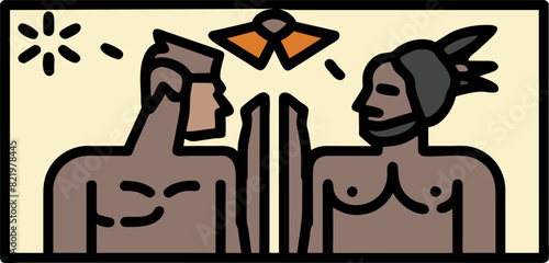 sculpture in angular cubist style about two bearded male lovers embracing and kissing, reclined,