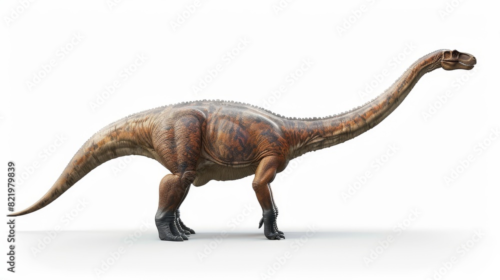 Fototapeta premium An altithorax from a Brachiosaurus from the late Jurassic isolated on a white background (3D illustration).