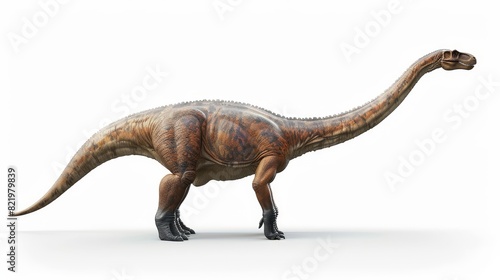 An altithorax from a Brachiosaurus from the late Jurassic isolated on a white background  3D illustration .