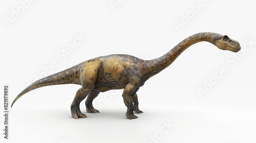 Alamosaurus  isolated on white background in 3D.