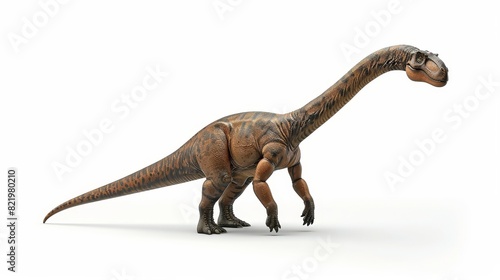 In the Late Jurassic Period  Brachiosaurus had been one of the most popular sauropod dinosaurs. On a white background. 3D rendering.