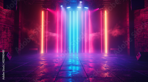 neon stage background