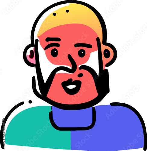 jesus, icon doodle offset fill