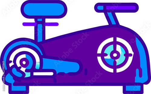 elliptical machine, icon colored outline