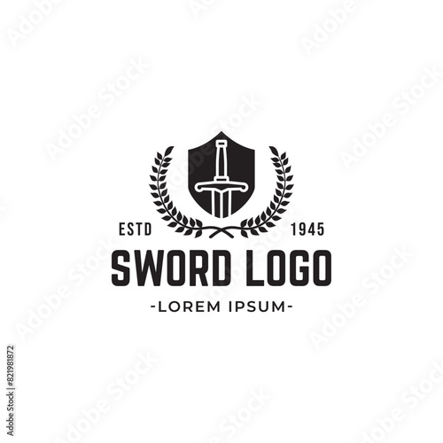 Sword logo icon vector illustration design isolated on white background