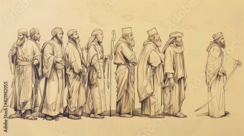 Watercolor of Daniel Praying for His People - Biblical Art