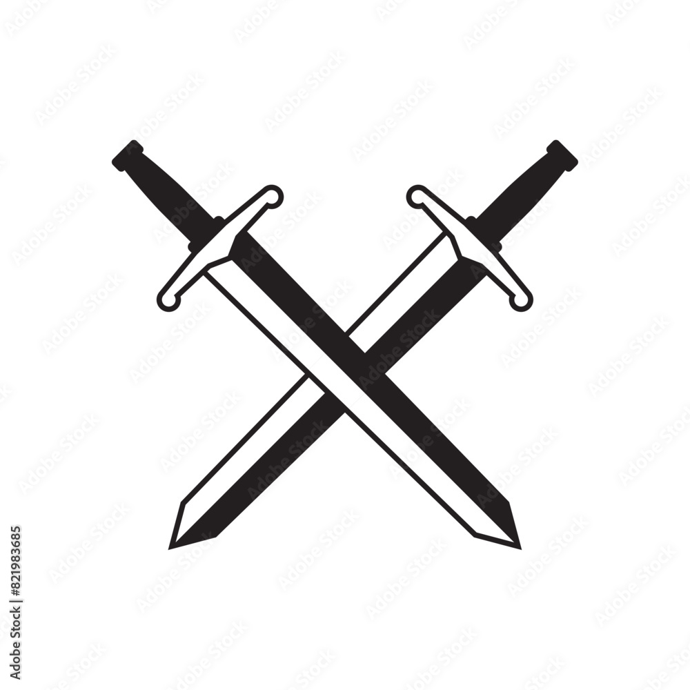 Sword icon vector design concept isolated on white background