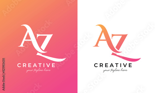 az logo or az logo design for business and company 
