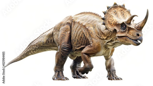 Clipped image of a triceratops dinosaur on a white background © Bundi