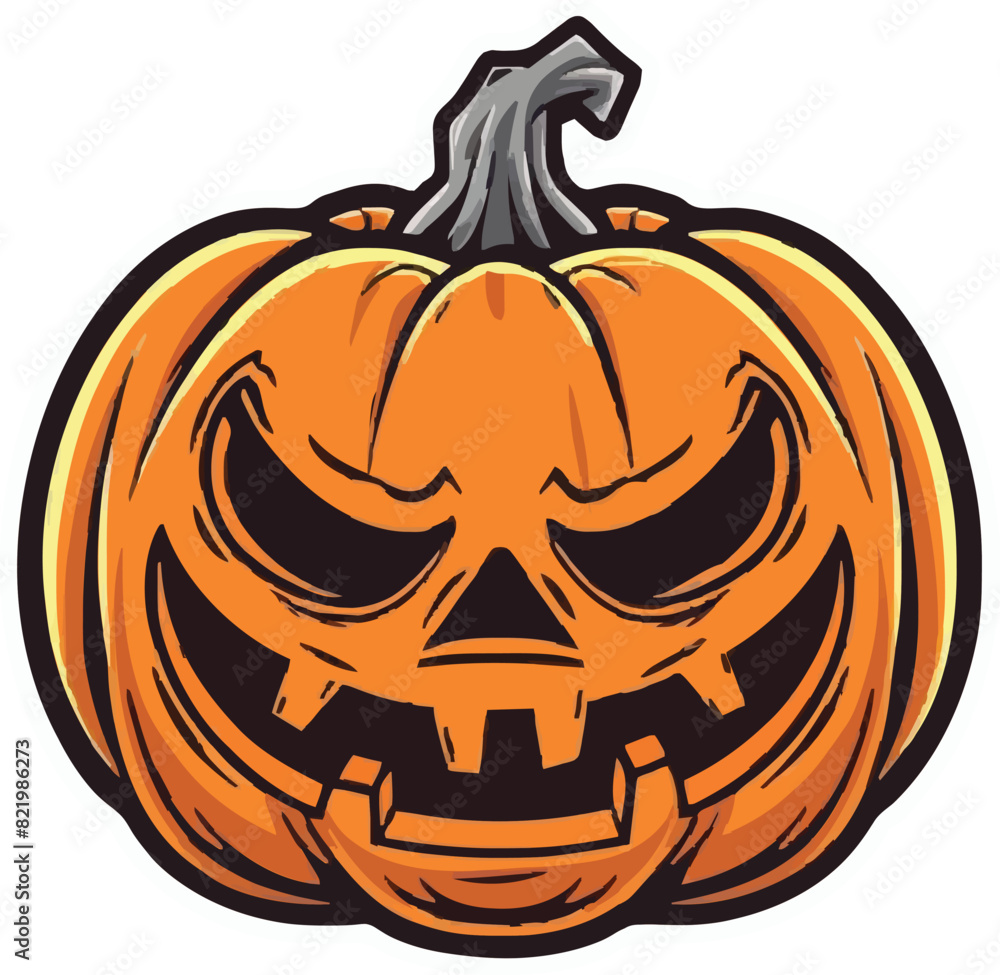 Fototapeta premium Halloween pumkin icon. vector illustration.