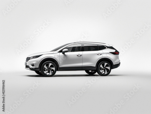 modern city car standing on white background