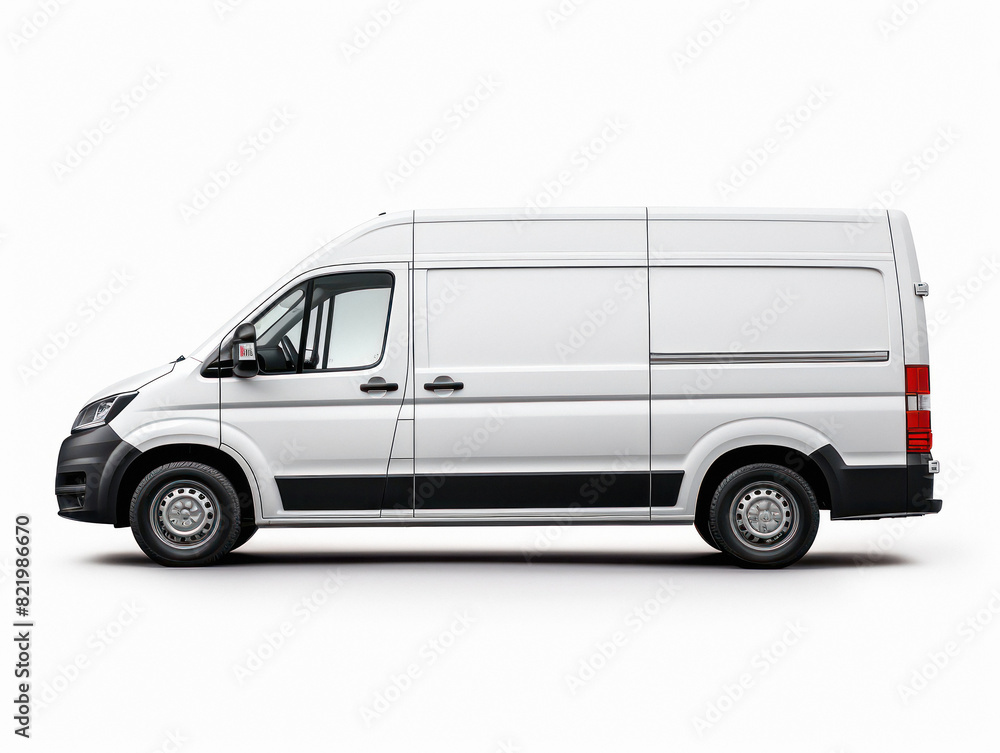 van car standing on white background