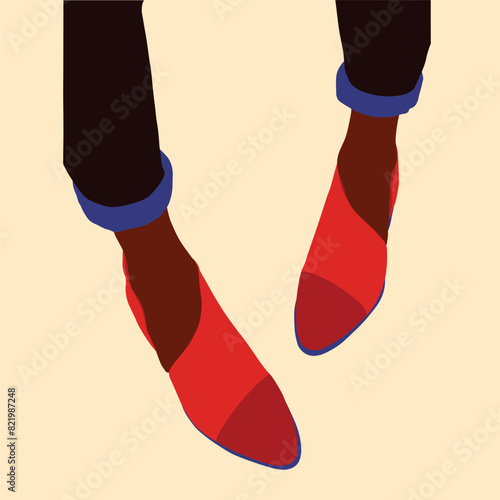 Vector illustration of female shoes