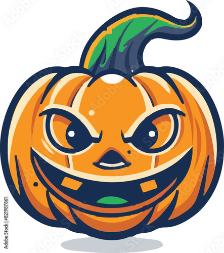 Wallpaper Mural Halloween pumkin icon. vector illustration. Torontodigital.ca