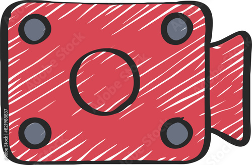videotape close up, icon uneven fill