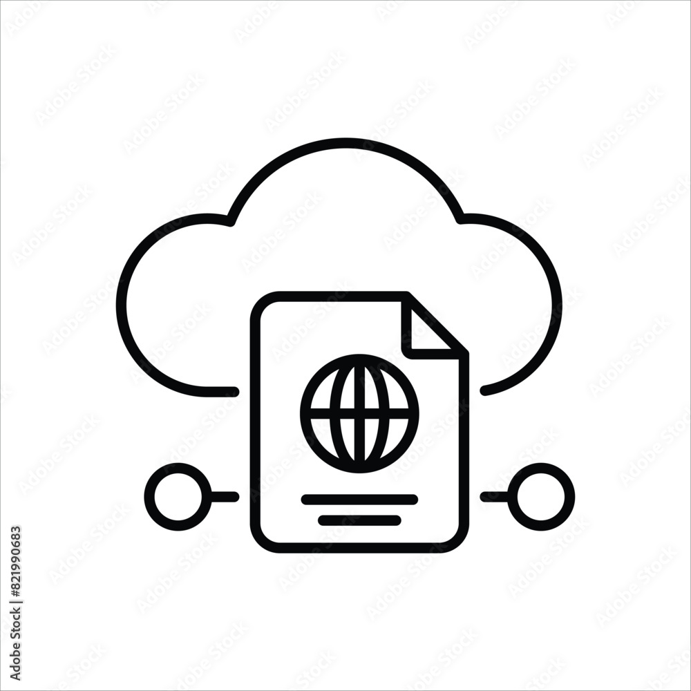 Document Icon editable stock vector icon Document Icon editable stock vector icon