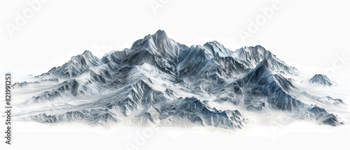 Very modern nature national park background wallpaper, backdrop, texture, Rocky Mountains, range, USA, America, isolated. LIDAR model, elevation scan, topography map, 3D design render, topographic © Goodwave Studio