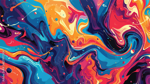 Fluid Art Texture Background With Abstract Swirling P