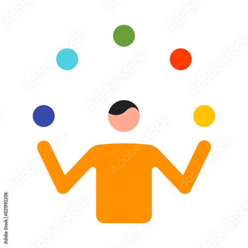 Juggling Ball Vector Flat Icon Design