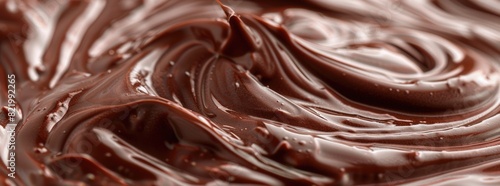 Chocolate cream in motion.
