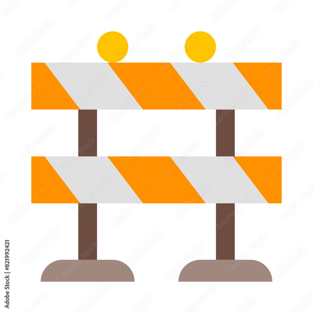 Barricade Vector Flat Icon Design Barricade Vector Flat Icon Design
